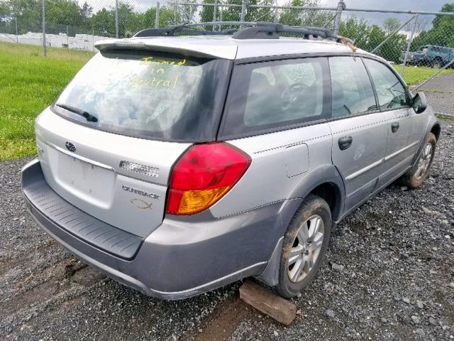 4S4BP61C757361932 - 2005 SUBARU LEGACY OUT SILVER photo 4