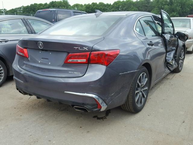 19UUB3F38JA002932 - 2018 ACURA TLX GRAY photo 4