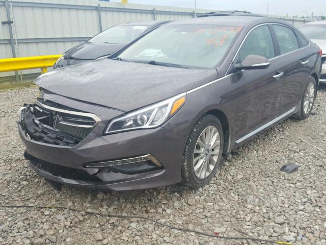 5NPE34AF4FH233737 - 2015 HYUNDAI SONATA SPO BROWN photo 2