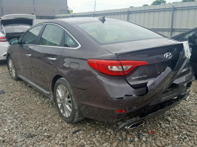 5NPE34AF4FH233737 - 2015 HYUNDAI SONATA SPO BROWN photo 3