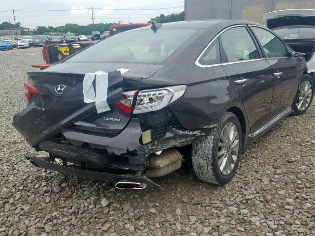 5NPE34AF4FH233737 - 2015 HYUNDAI SONATA SPO BROWN photo 4