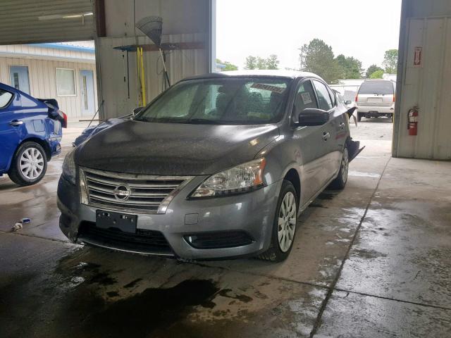 3N1AB7AP2FL634542 - 2015 NISSAN SENTRA S GRAY photo 2