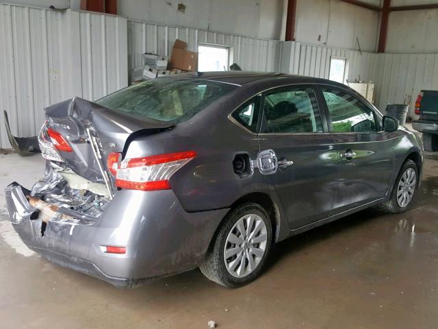 3N1AB7AP2FL634542 - 2015 NISSAN SENTRA S GRAY photo 4