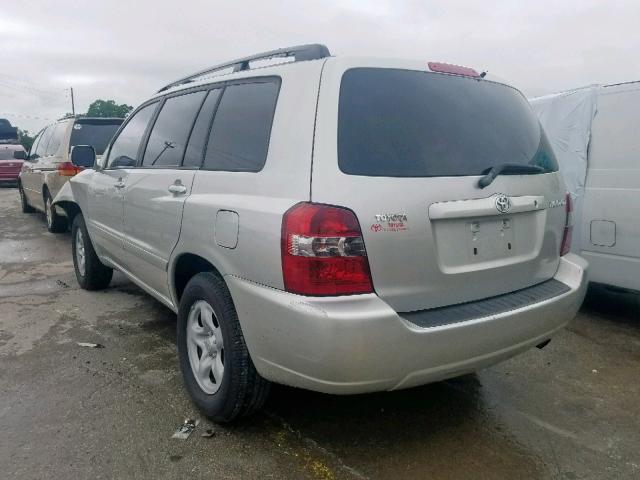 JTEGD21A260140660 - 2006 TOYOTA HIGHLANDER SILVER photo 3