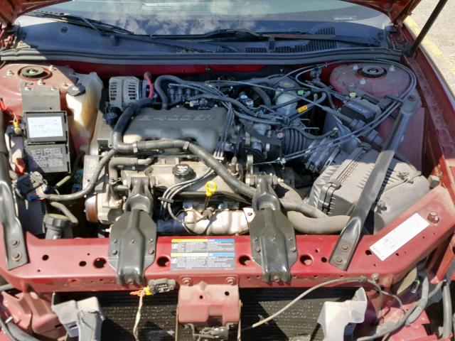 2G1WW12E359299643 - 2005 CHEVROLET MONTE CARL RED photo 7