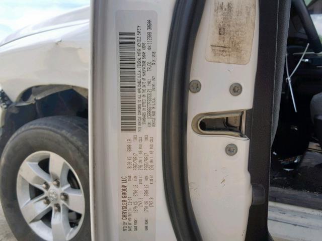 1C6RR6GT7FS553121 - 2015 RAM 1500 SLT WHITE photo 10