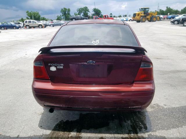 1FAHP34N97W276437 - 2007 FORD FOCUS ZX4 BURGUNDY photo 9