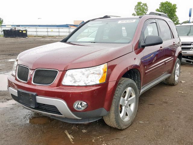 2CKDL33F086318593 - 2008 PONTIAC TORRENT BURGUNDY photo 2