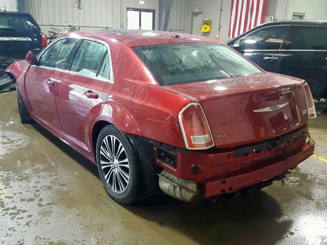 2C3CCAGT1DH566264 - 2013 CHRYSLER 300 S RED photo 3
