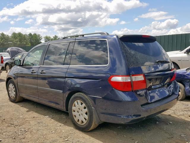 5FNRL38296B059838 - 2006 HONDA ODYSSEY LX BLUE photo 3