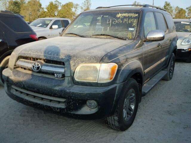 5TDZT38A87S297006 - 2007 TOYOTA SEQUOIA LI GREEN photo 2