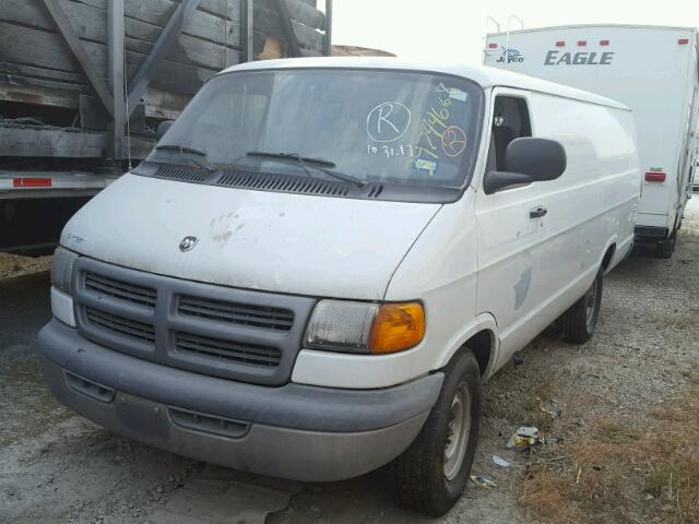 2B7LB31ZXYK148382 - 2000 DODGE RAM VAN B3 WHITE photo 2