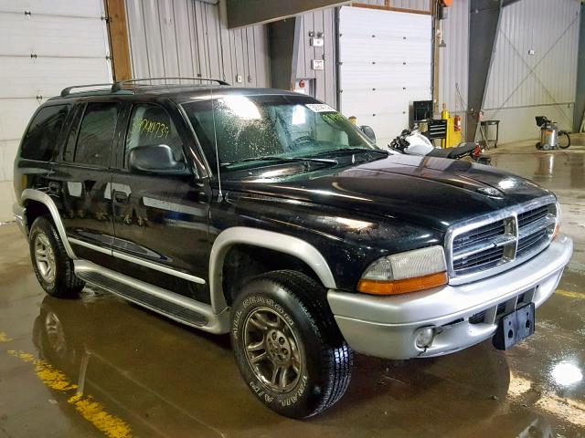 1D4HS58N93F596918 - 2003 DODGE DURANGO SL BLACK photo 1