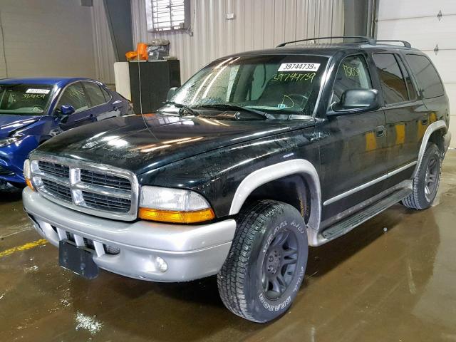 1D4HS58N93F596918 - 2003 DODGE DURANGO SL BLACK photo 2