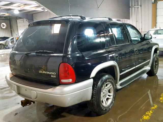 1D4HS58N93F596918 - 2003 DODGE DURANGO SL BLACK photo 4