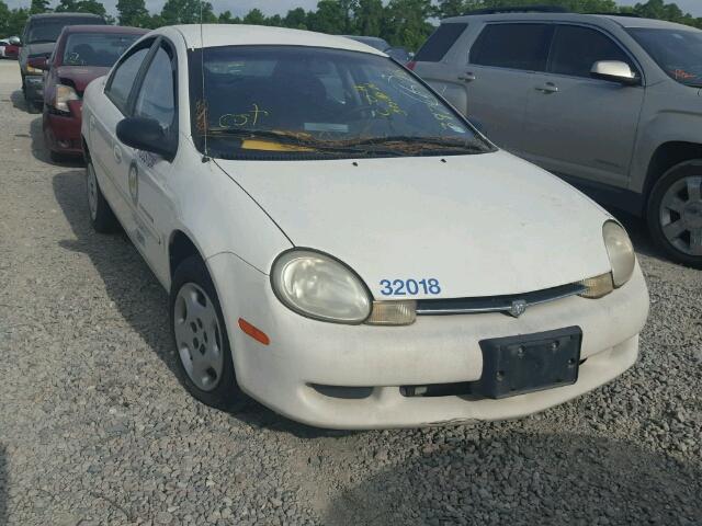 1B3ES46C11D229002 - 2001 DODGE NEON SE WHITE photo 1