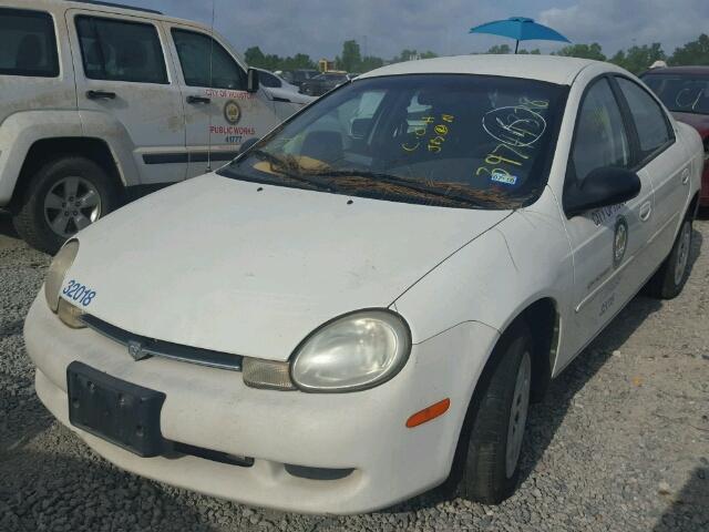 1B3ES46C11D229002 - 2001 DODGE NEON SE WHITE photo 2