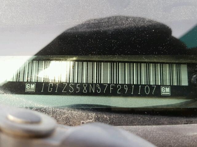 1G1ZS58N37F291107 - 2007 CHEVROLET MALIBU LS 银色 照片 10