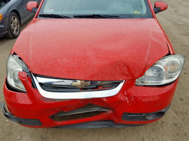 1G1AT58H897203010 - 2009 CHEVROLET COBALT LT RED photo 7