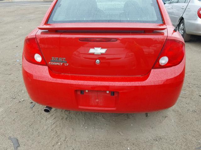 1G1AT58H897203010 - 2009 CHEVROLET COBALT LT RED photo 9