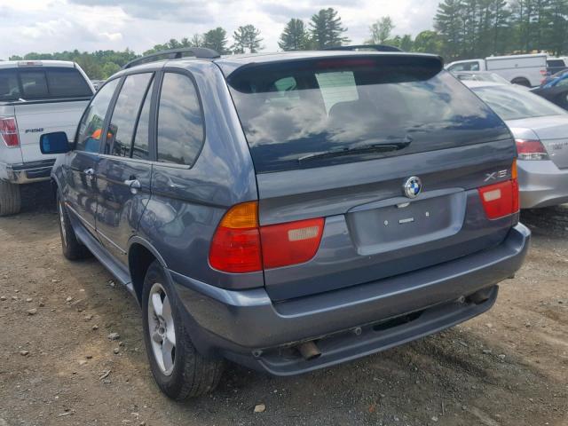 5UXFA53563LV94901 - 2003 BMW X5 3.0I GRAY photo 3