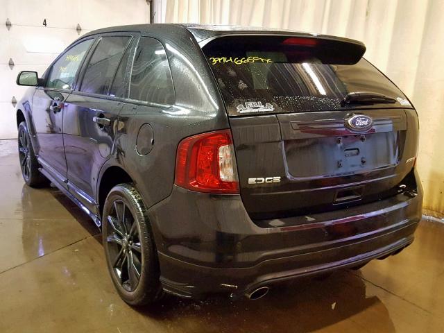 2FMDK4AK0DBB74962 - 2013 FORD EDGE SPORT BLACK photo 3