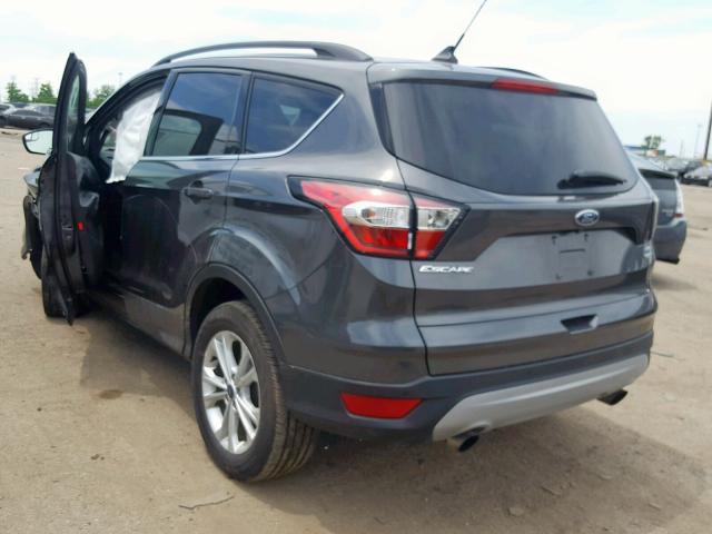 1FMCU9HD7JUC79725 - 2018 FORD ESCAPE SEL GRAY photo 3