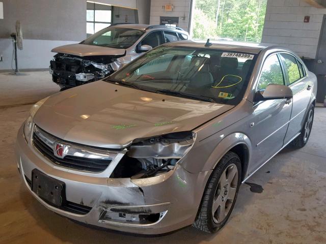 1G8ZS57B28F268900 - 2008 SATURN AURA XE SILVER photo 2