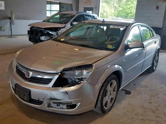 1G8ZS57B28F268900 - 2008 SATURN AURA XE SILVER photo 9