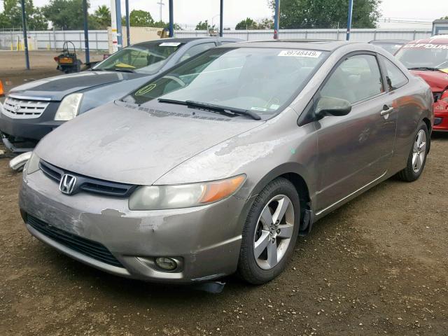 2HGFG118X7H503946 - 2007 HONDA CIVIC EX GRAY photo 2