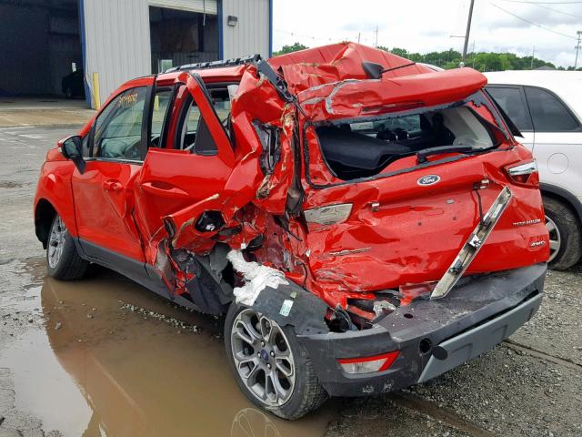 MAJ6S3KL3KC251843 - 2019 FORD ECOSPORT T RED photo 3