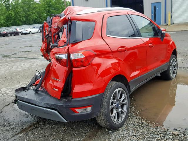 MAJ6S3KL3KC251843 - 2019 FORD ECOSPORT T RED photo 4