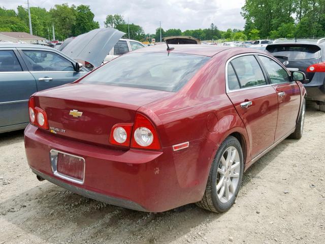 1G1ZE5EB7AF297730 - 2010 CHEVROLET MALIBU LTZ 红色 照片 4