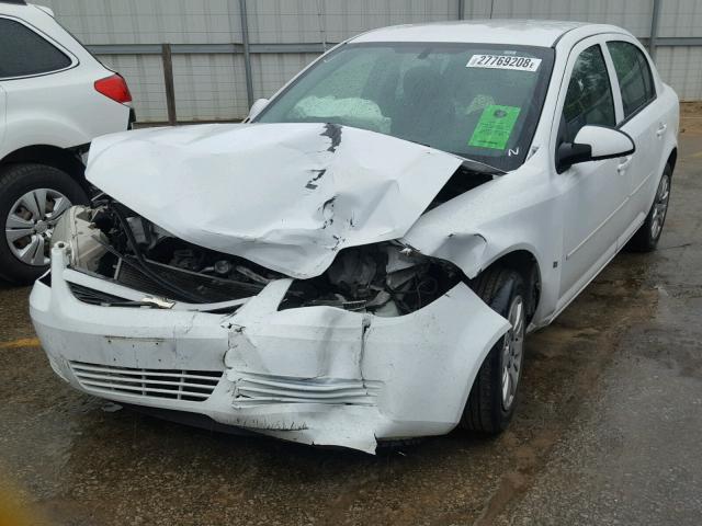 1G1AT58H797265143 - 2009 CHEVROLET COBALT LT WHITE photo 2