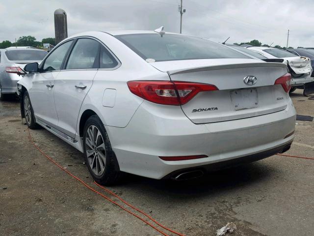 5NPE34AF5FH046930 - 2015 HYUNDAI SONATA SPO WHITE photo 3