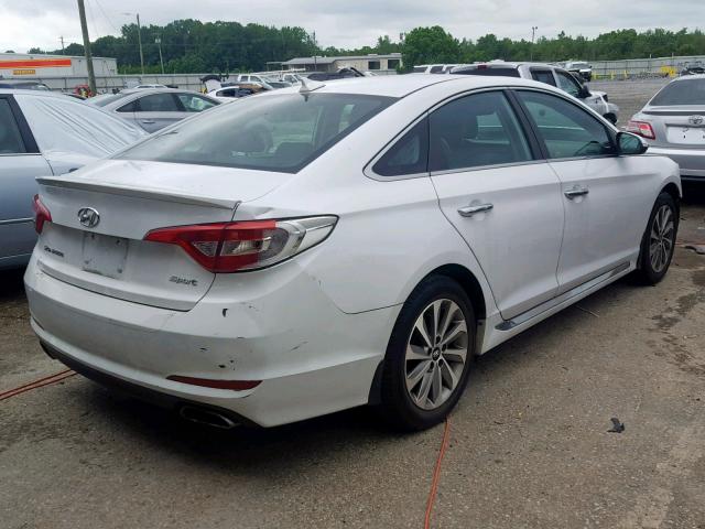 5NPE34AF5FH046930 - 2015 HYUNDAI SONATA SPO WHITE photo 4