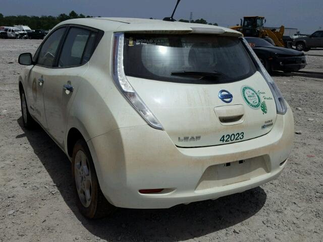 JN1AZ0CP9CT017954 - 2012 NISSAN LEAF SV WHITE photo 3