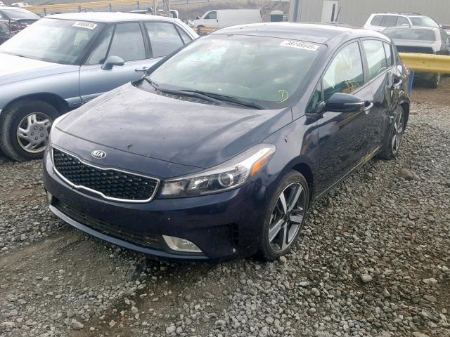 KNAFX5A80H5719042 - 2017 KIA FORTE EX BLUE photo 2