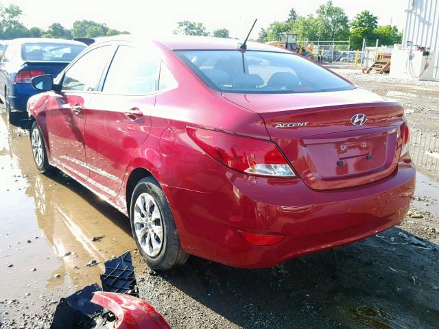 KMHCT4AE8HU269868 - 2017 HYUNDAI ACCENT SE RED photo 3