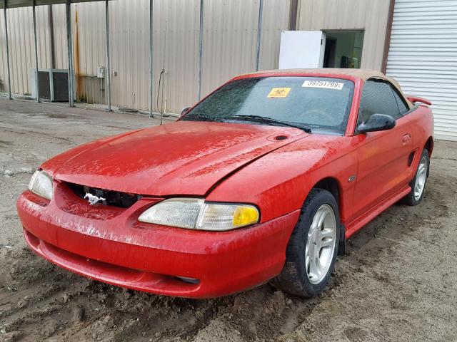 1FAFP45X8WF263948 - 1998 FORD MUSTANG GT RED photo 2