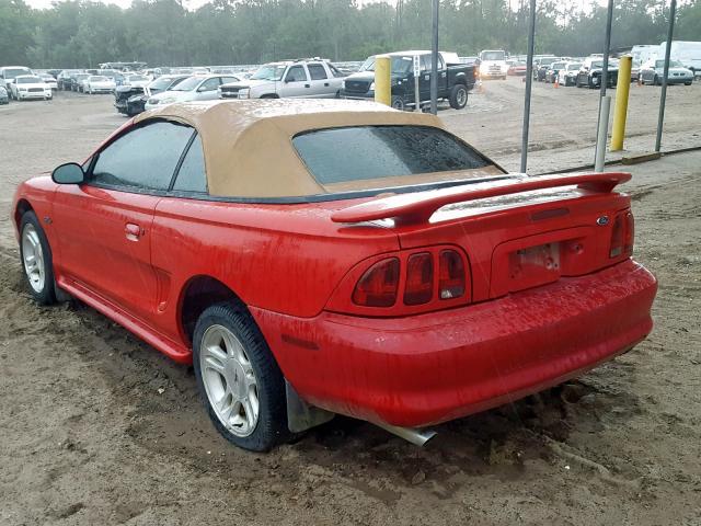 1FAFP45X8WF263948 - 1998 FORD MUSTANG GT RED photo 3