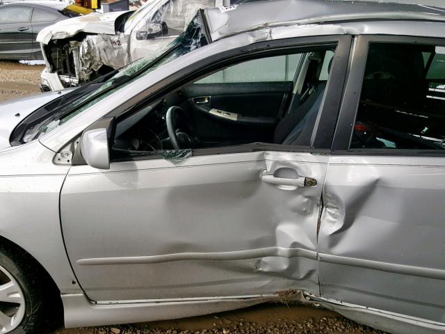 2T1BY32E55C337398 - 2005 TOYOTA COROLLA XR SILVER photo 10