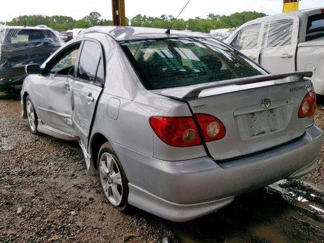 2T1BY32E55C337398 - 2005 TOYOTA COROLLA XR SILVER photo 3