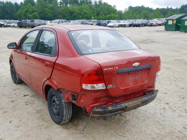 KL1TD52615B410714 - 2005 CHEVROLET AVEO BASE Qırmızı foto 3