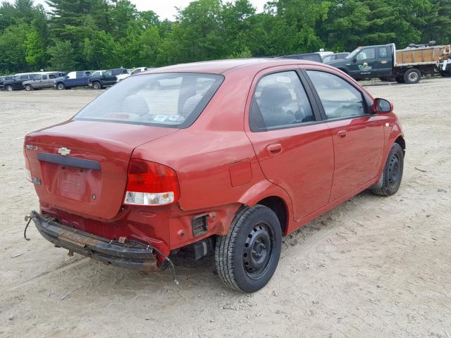 KL1TD52615B410714 - 2005 CHEVROLET AVEO BASE Qırmızı foto 4