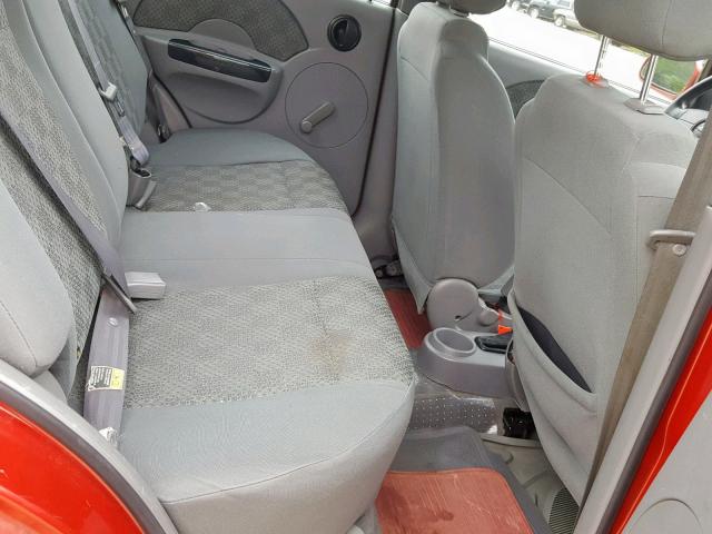 KL1TD52615B410714 - 2005 CHEVROLET AVEO BASE Qırmızı foto 6