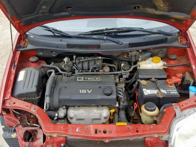 KL1TD52615B410714 - 2005 CHEVROLET AVEO BASE Qırmızı foto 7