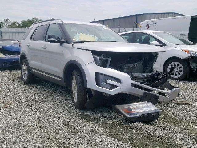 1FM5K8D81HGD14639 - 2017 FORD EXPLORER X SILVER photo 1