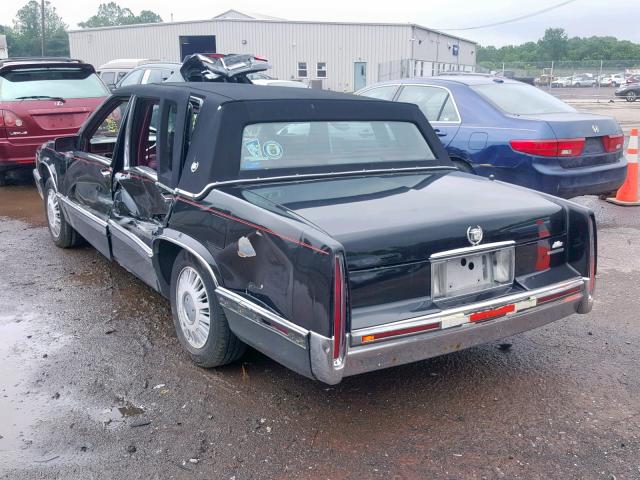 1G6CD53B7N4261186 - 1992 CADILLAC DEVILLE BLACK photo 3