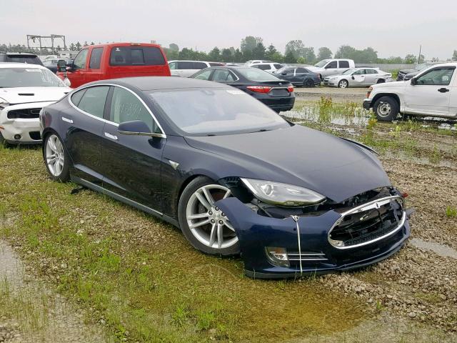 5YJSA1S15EFP50536 - 2014 TESLA MODEL S أزرق صورة 1